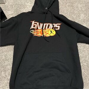 Black softball hoodie